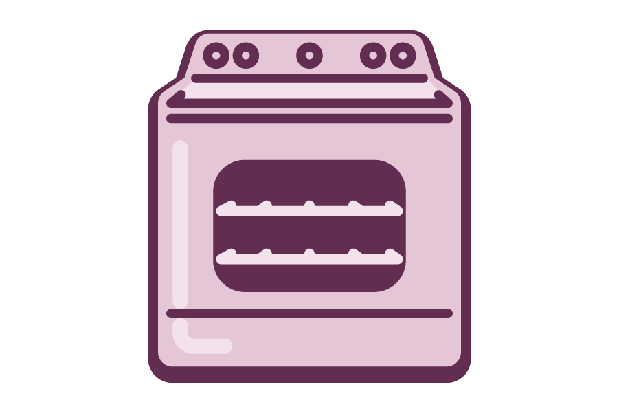 Purple oven icon
