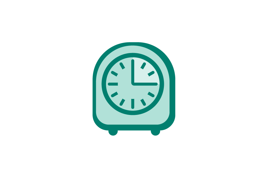 Teal timer icon