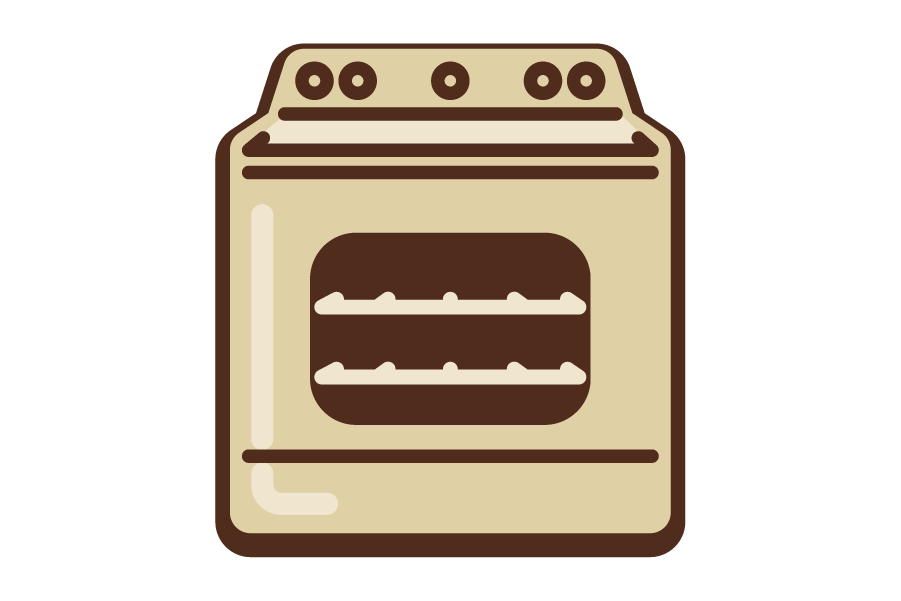 Brown oven icon