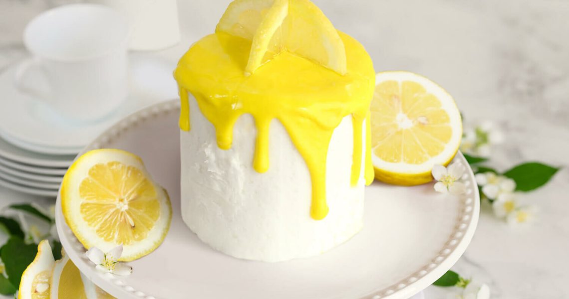 Lemon Drip Cake Roll